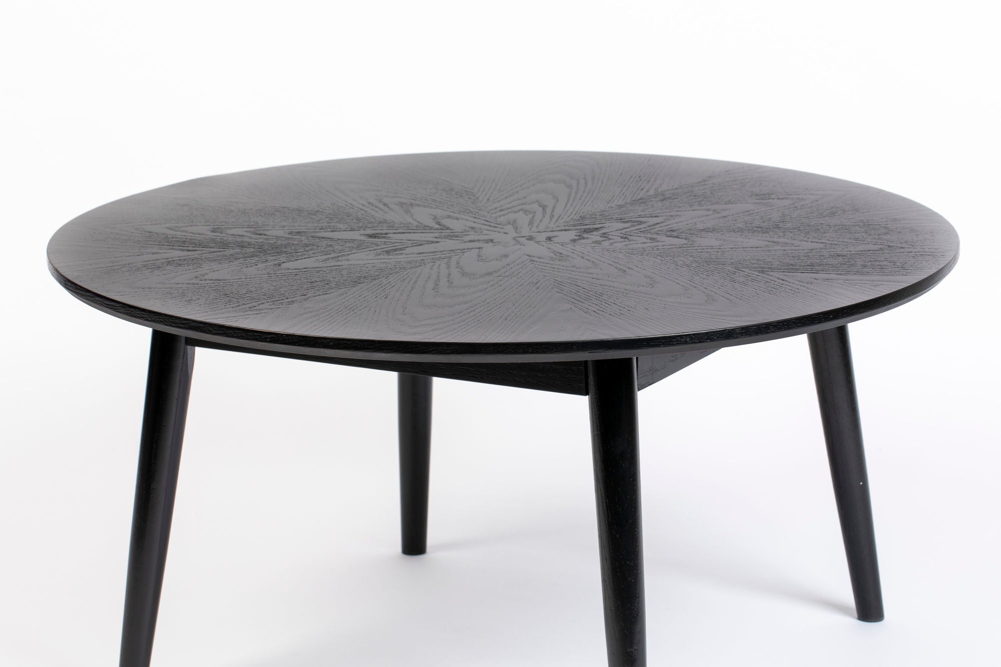 Fabio Black Wood Round Coffee Table